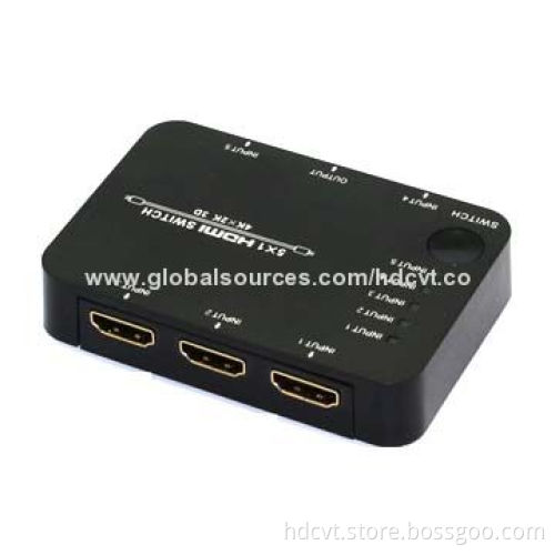 5x1 HDMI 1.4 Switch, 4Kx2K, 3D, DTS-HD Master Audio 7.1CH
